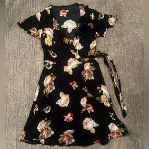 Floral Black Dress